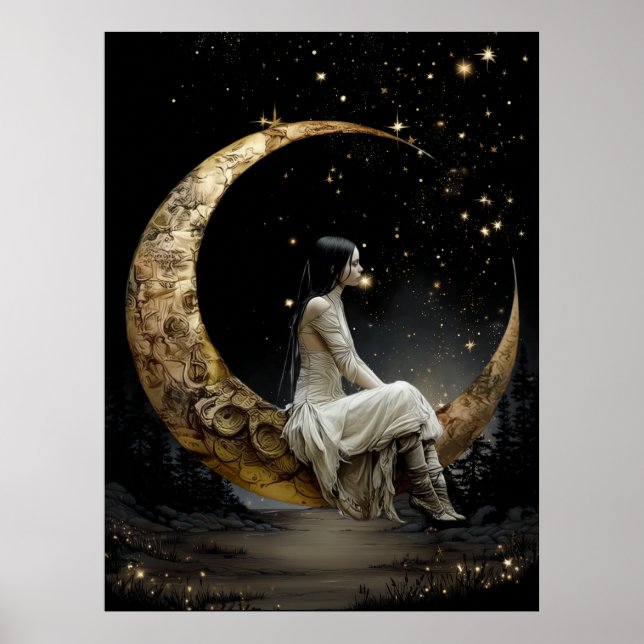 FD2 Enchanted 2 Crescent Moon Goddess Poster (Devant)
