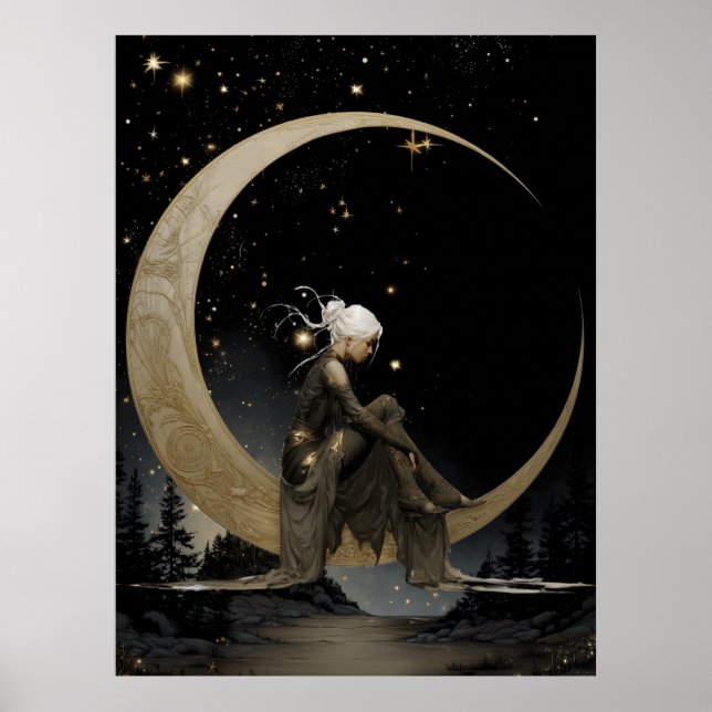 FD2 Enchanted 4 Crescent Moon Goddess Poster (Devant)