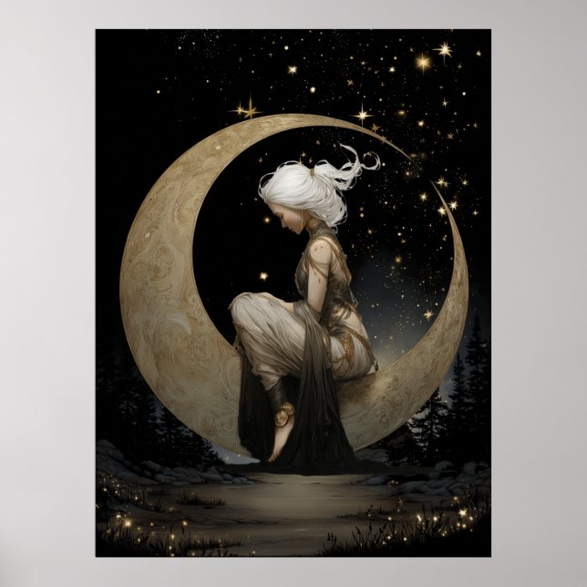 FD2 Enchanted 6 Crescent Moon Goddess Poster (Devant)