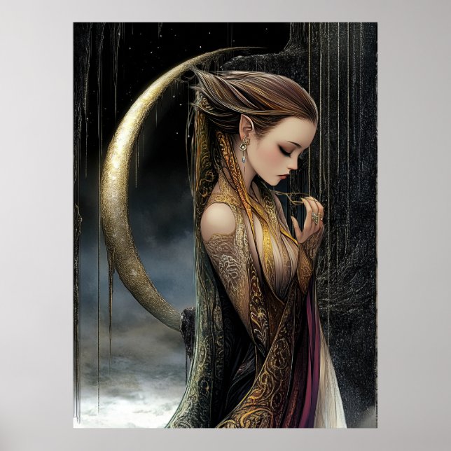 FD2 Enchanted Crescent Moon Goddess 11 Poster (Devant)