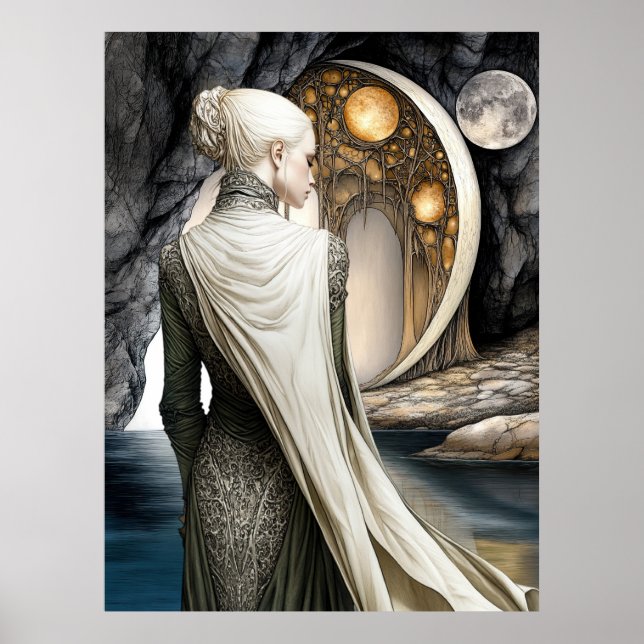 FD2 Enchanted Crescent Moon Goddess 12 Poster (Devant)