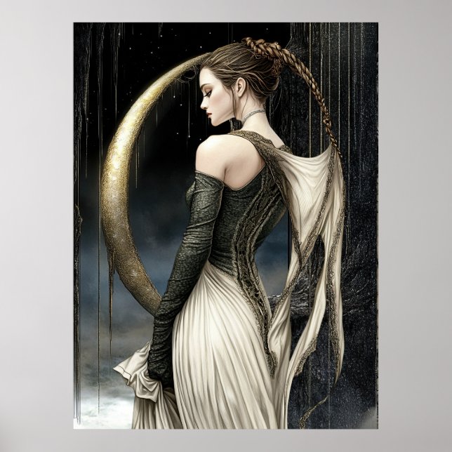 FD2 Enchanted Crescent Moon Goddess 13 Poster (Devant)
