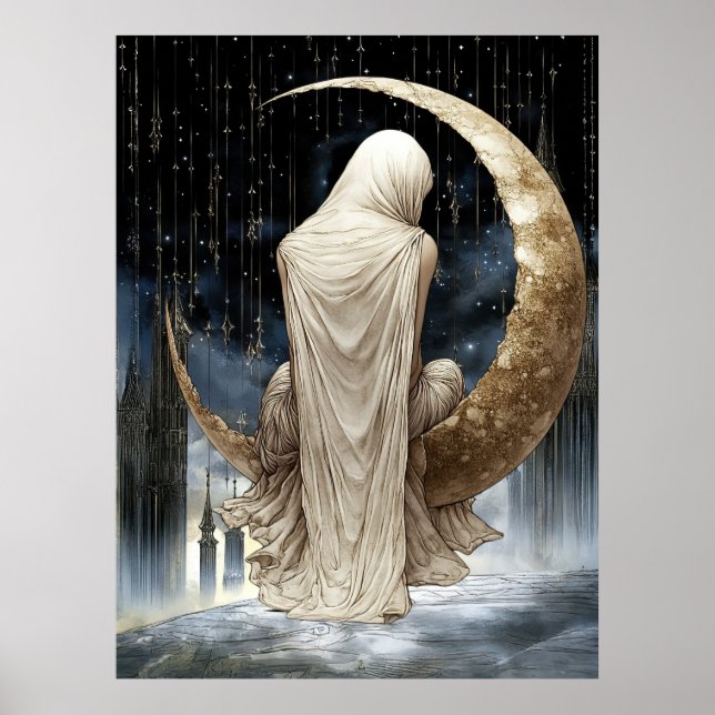 FD2 Enchanted Crescent Moon Goddess 17 Poster (Devant)