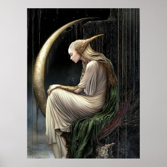FD2 Enchanted Crescent Moon Goddess  21  Affiche (Devant)