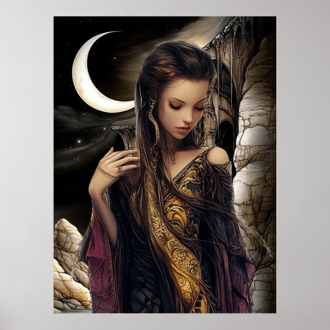 FD2 Enchanted Crescent Moon Goddess 2 Poster (Devant)