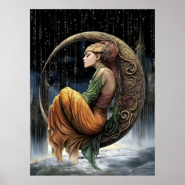 FD2 Enchanted Crescent Moon Goddess 31 Poster (Devant)