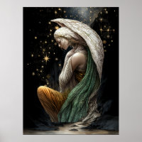 FD2 Enchanted Crescent Moon Goddess 34 Affiche
