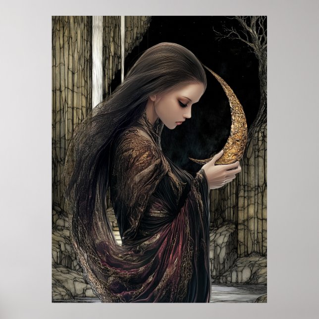 FD2 Enchanted Crescent Moon Goddess 3 Poster (Devant)
