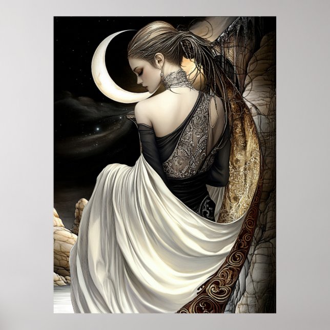 FD2 Enchanted Crescent Moon Goddess 8 Poster (Devant)