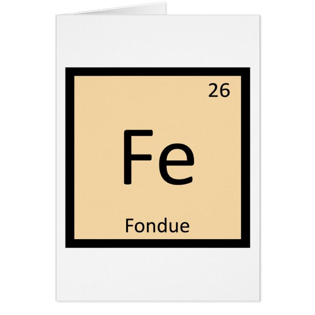 Fe - Chimie de la Fondue Symbole du tableau périod (Devant)