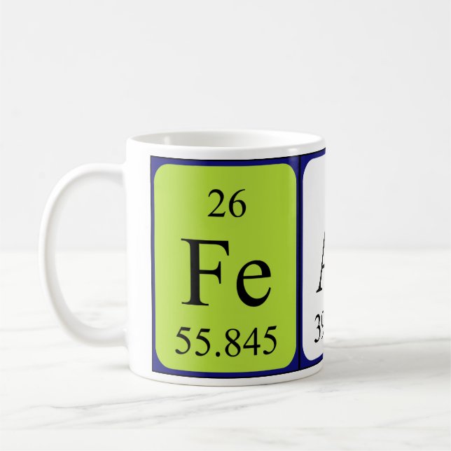 Fearne périodique nom de table mug (Gauche)