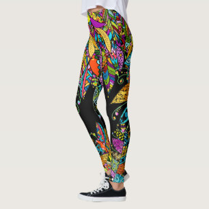 Feather Fun Pop Fashion Leggings