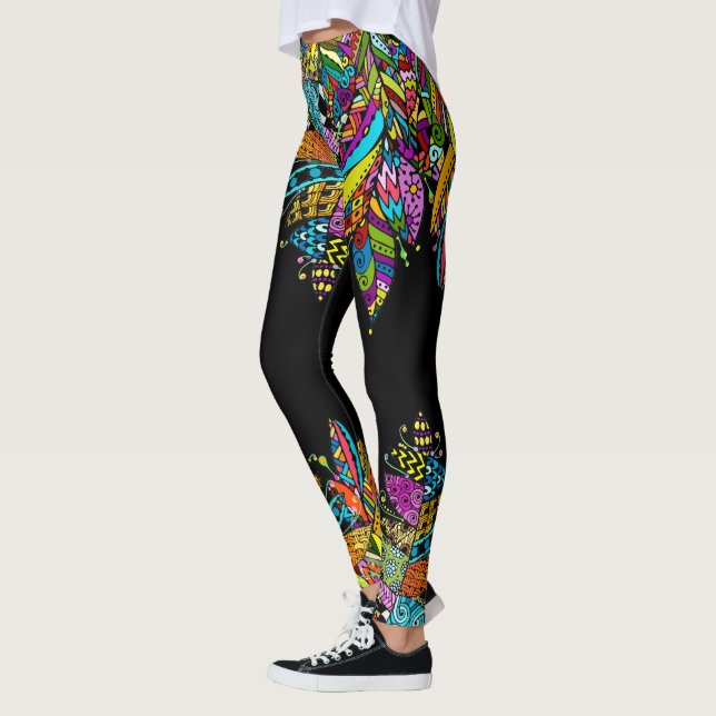 Feather Fun Pop Fashion Leggings (Gauche)