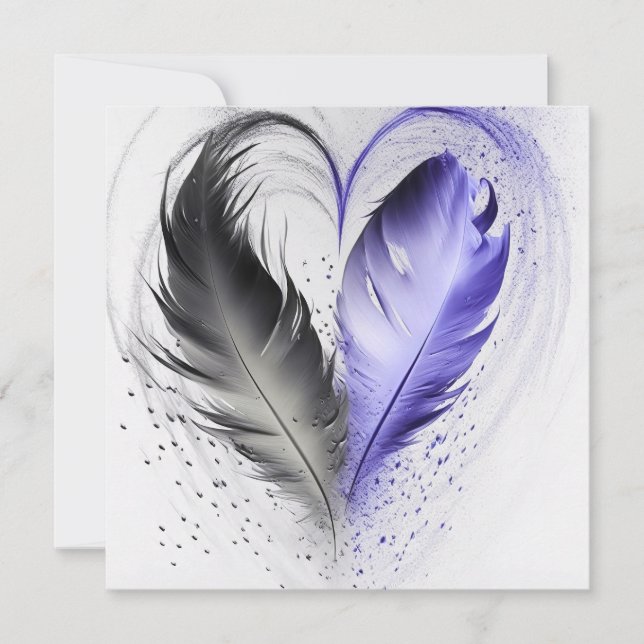 Feather Heart - Indigo (Devant)