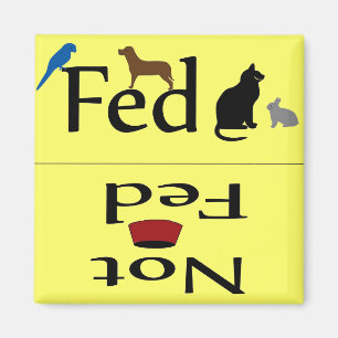 Fed et pas aimant d'animaux de Fed