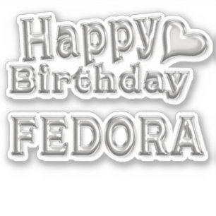 Fedora Happy Birthday Autocollants