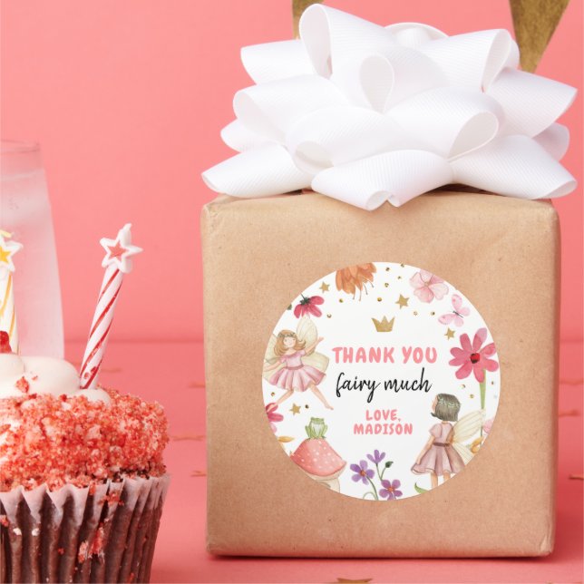 Fée Anniversaire 1er Merci Fée Sticker Favoriser (Fête)