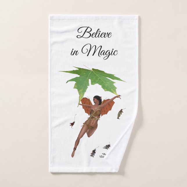 Fée Cute Avec Ailes Brown Serviette À Main (Serviette à main)