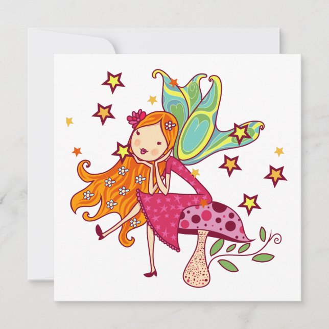 Fée de jardin sur Champignons (Devant)