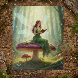 Fée de la journée enchantée lisant un livre Puzzle