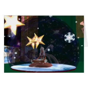 Fée de neige dans un globe de neige