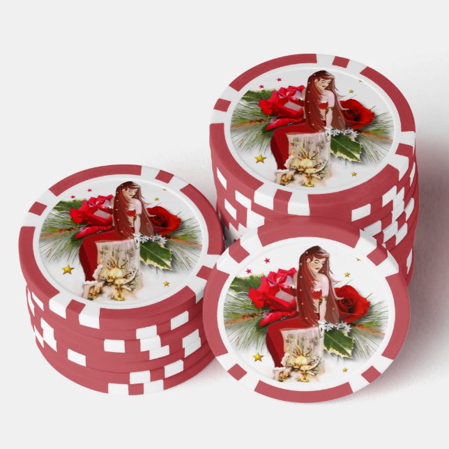 Fée de Noël Jetons de poker (Empiler)