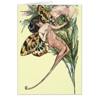 Fée de papillon Art nouveau vintage