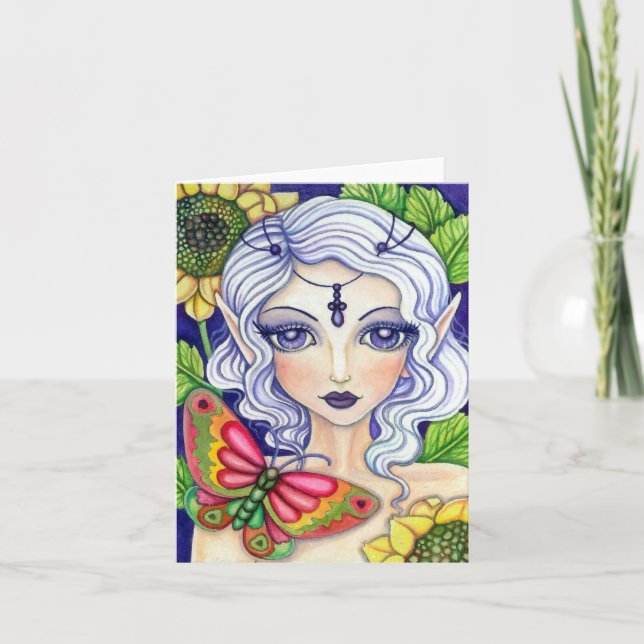 Fée de papillon * sa dissimulation *   carte (Devant)