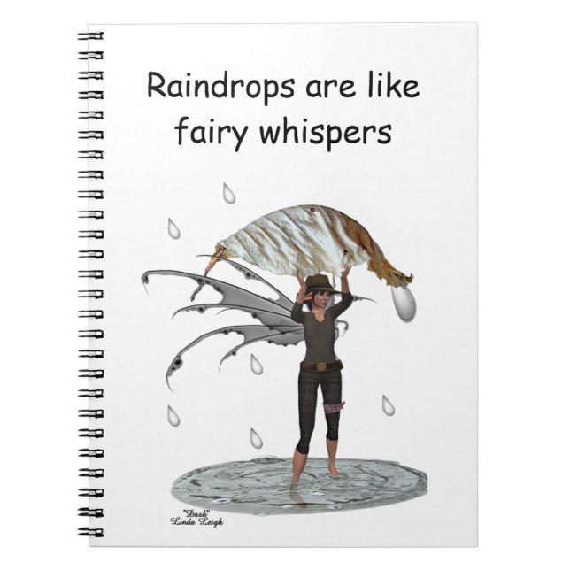 Fée de pluie de garçon avec Carnet photo spiral fe (Devant)
