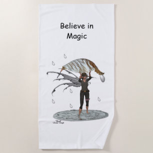Fée de pluie pour garçon avec serviette de plage f