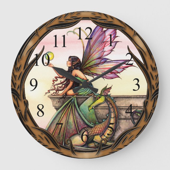 Fée des Orbes de Dragon et Horloge murale Dragon (Recto)