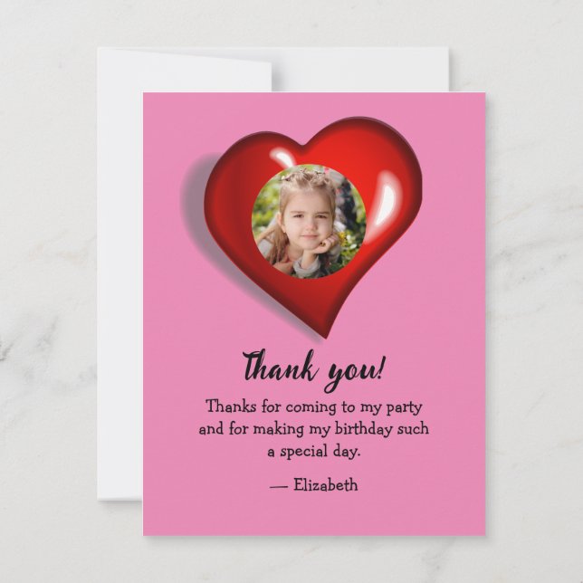 "Fée du coeur"© Fête d'anniversaire Carte de remer (Dos)