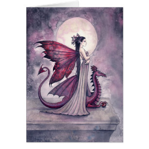 Fée du dragon cramoisi et carte de dragon
