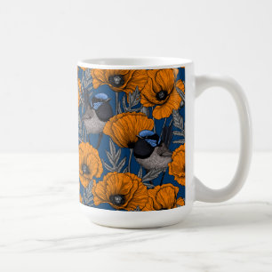 Fée et orange pavot fleurs mug