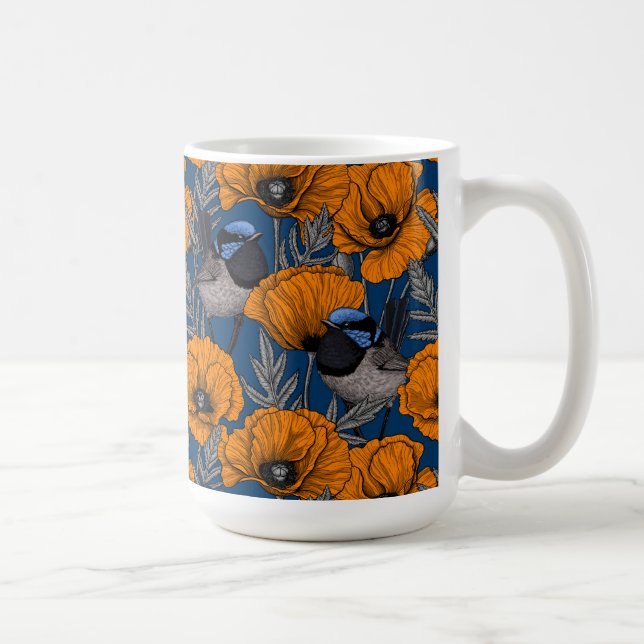 Fée et orange pavot fleurs mug (Droite)
