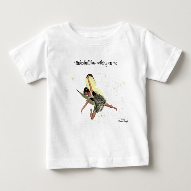 Fée Fille Avec Ailes Jaunes Baby Girl T-shirt (Devant)
