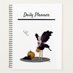 Fée Halloween avec planificateur quotidien Citroui