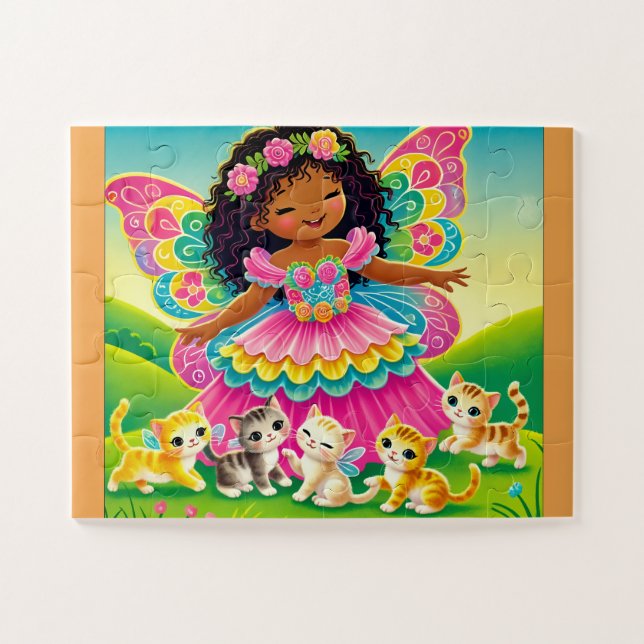 "FÉE HEUREUSE & CHATONS" PUZZLE (Horizontal)