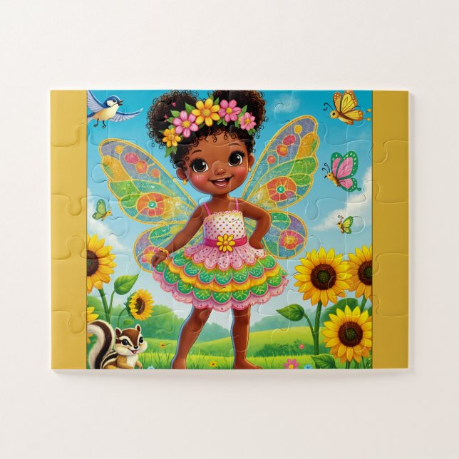 "FÉE HEUREUSE ET TOURNESOLS" PUZZLE (Horizontal)