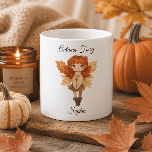 Fée Minimale d'Automne – Mug Personnalisé (Créateur téléchargé)
