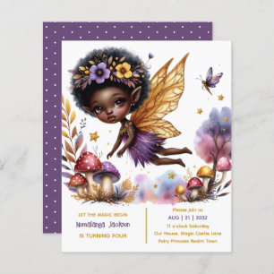 Fée noire Anniversaire Fairycore Purple Gold