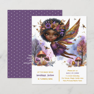 Fée noire Anniversaire Fairycore Violet Or 