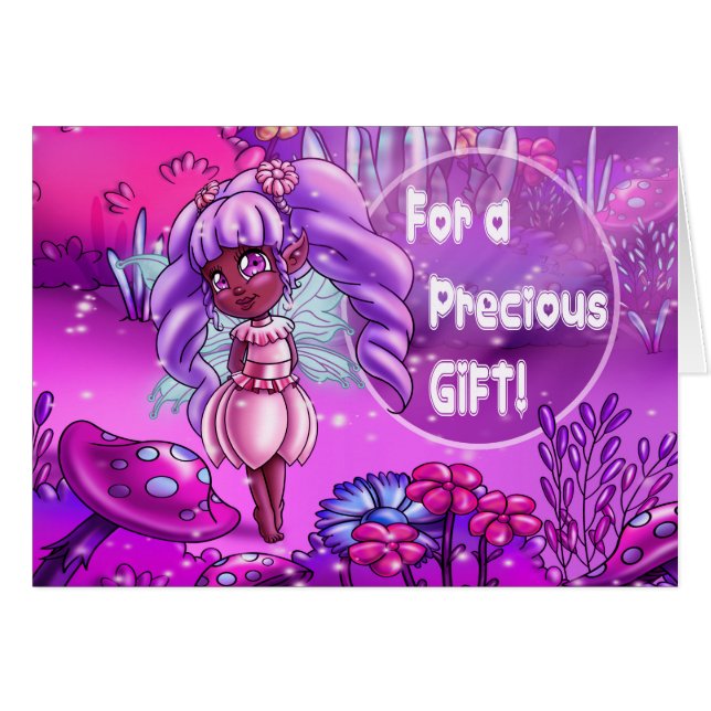 Fée noire douce Anniversaire (Devant horizontal)