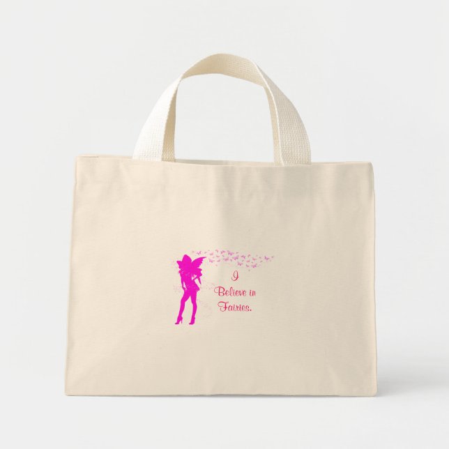 Fée rose, je crois au sac fourre-tout des fées (Devant)