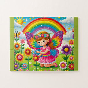 "FÉE SOURIANT RAMASSANT FLEUR" PUZZLE
