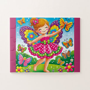 "FÉE SOURIANTE & PAPILLONS" PUZZLE