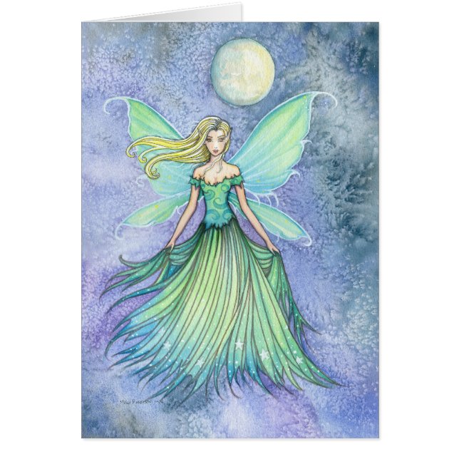 Fée Verte et Carte de la Fée à la Lune Vierge (Devant)