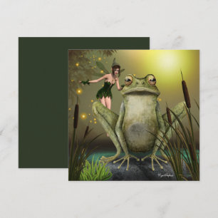 Fée veut embrasser une carte plate vierge de fanta