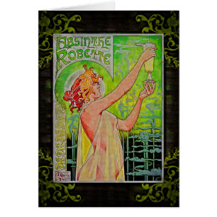 Fée vintage unique de vert d'absinthe