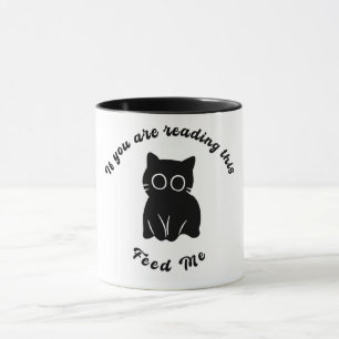 Feed Me Cat Lover Mug - Minimalist Humor Design